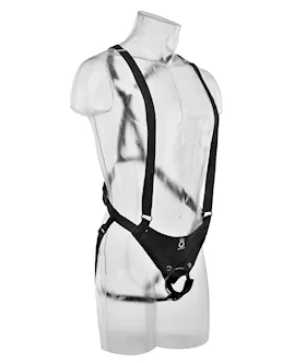 King Cock 10 In Hollow Strap On Suspender System