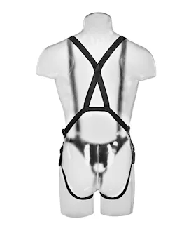 King Cock 12 Inch Hollow Strap On Suspender System