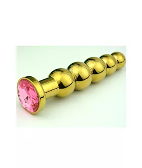 Graduating Balls Butt Plug With Gem