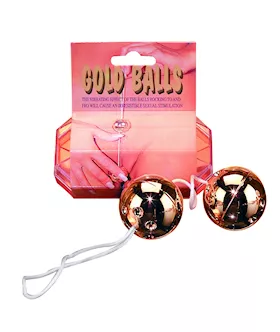 Gold Vibro Balls 2-pc Set