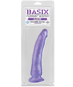 Basix Slim 7 Inch Suction Cup Dildo