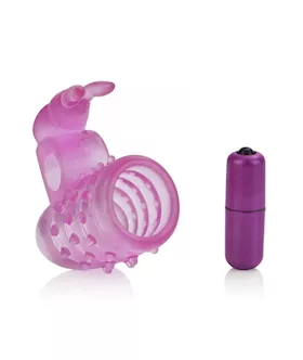 Basic Essentials Stretchy Vibrating Bunny Enhancer
