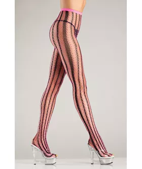 Contrasting Stripes Fishnets