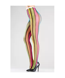 Knitted Zig Zag Tights - O/s