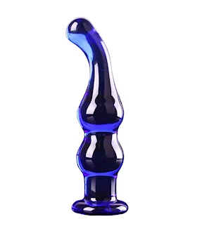 Curved Bulbous Glass Dildo