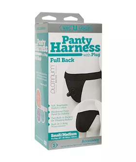 Vac-u-lock Full Back Panty Harness With Plug S/m