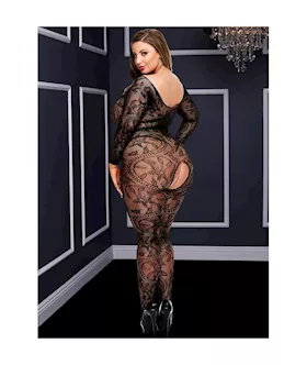 Longsleeve Lace Crotchless Bodystocking