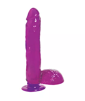 Basix 9 Inch Dong W Suction Cup Purp