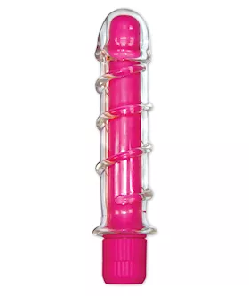 Neon Glass Vibrator Pink