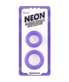 Neon Stretchy Silicone Cock Ring Set