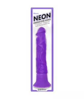 Neon Vibrating Suction Cup Dildo