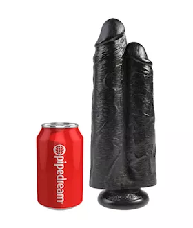 King Cock 9 Inch Two Cocks One Hole