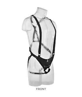 King Cock 11 Inch Two Cocks One Hole Hollow Strap-on Suspender System