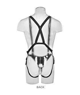 King Cock 11 Inch Two Cocks One Hole Hollow Strap-on Suspender System