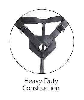 King Cock 7 Inch Uncut Cock Strap-on Harness