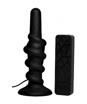 Coiled Vibrating Anal Plug With Controller