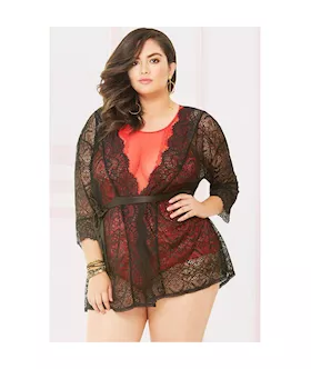 Enchanting Sheer Lace Robe