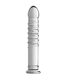 Behemoth Ribbed Xl Glass Dildo