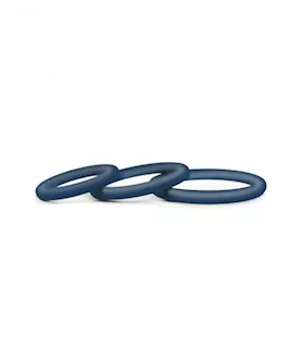 Hombre Snug-fit Silicone Cock Rings Three Pack