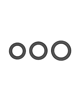 Hombre Snug Fit Silicone Thick Cock Rings 3 Pack