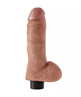 King Cock 8 Inch Vibrating Dildo With Balls