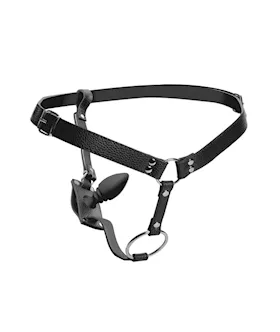 Male Harness With Silicone Butt Plug