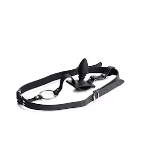 Male Harness With Silicone Butt Plug