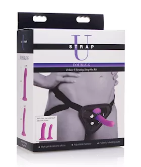 Double-g Deluxe Vibrating Strap On Kit