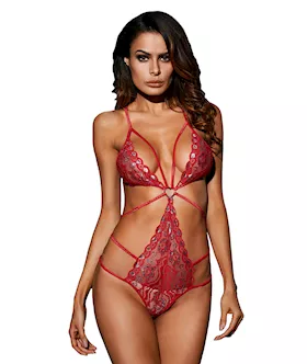 Red Hot Love Strappy Teddy