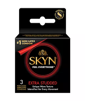 Lifestyles Skyn Extra Studded Condoms 3 Pack