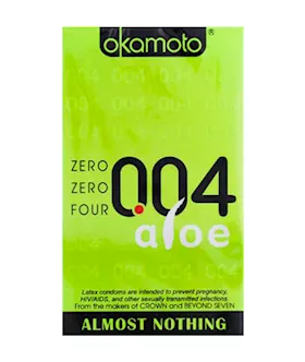 Okamoto 004 Aloe Condoms 3 Pack