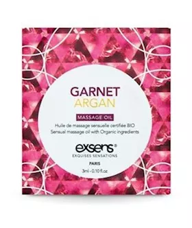 Organic Massage Oil With Stones Sachet - Garnet Argan
