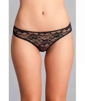 Lace And Strap Floral Panty - S