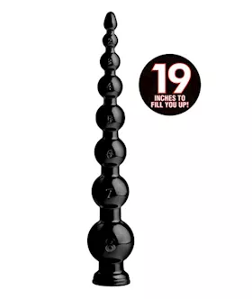 Hosed 19 Inch Graduated Bead Anal Snake
