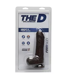 Doc Johnson Firmskyn 7 Inch Uncut Dildo With Balls
