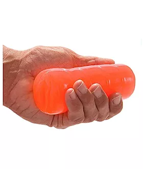 Glo-glo A Go-go Radioactive Orange Cyberskin Pussy Stroker