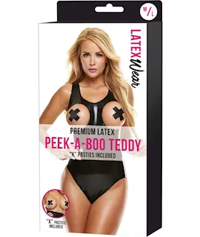 Premium Latex Teddy With Open Breasts - S/m