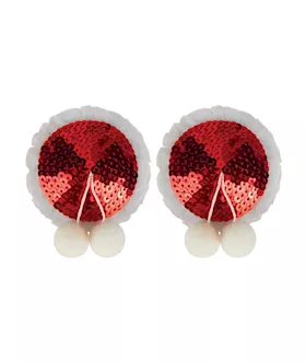 Sequin With White Ball Pasties