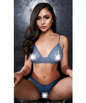 2 Piece Peek-a-boo Bra And G-string