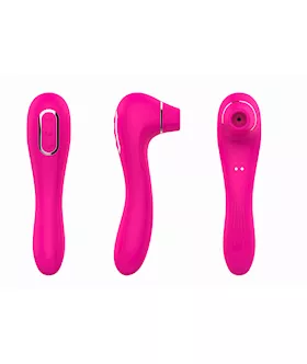 Double Ended Vibrating Dildo And Clitoral Sucker