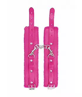 Ouch! Plush Leather Hand Cuffs 