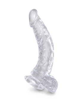 King Cock Clear Dildo with Balls  75 Inch