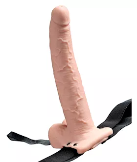 Fetish Fantasy 9 Inch Hollow Rechargeable Strap-on With Balls