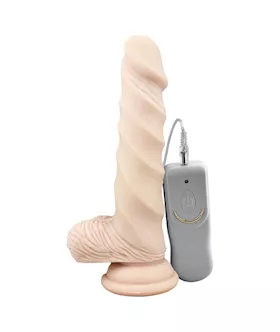 Ridged Vibrating Suction Cup Dildo