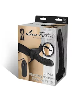 Unisex Vibrating Hollow Strap-on Dildo