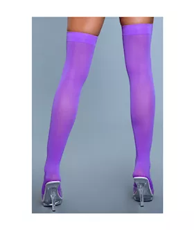 Opaque Nylon Thigh Highs