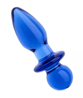 Lucent Sphere Handle Glass Butt Plug