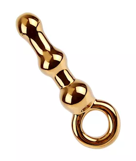 Lucent Golden Glass Anal Beads