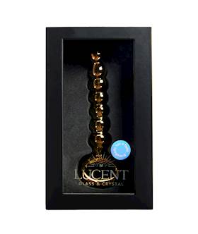 Lucent Magique Gold Glass Beaded Butt Plug