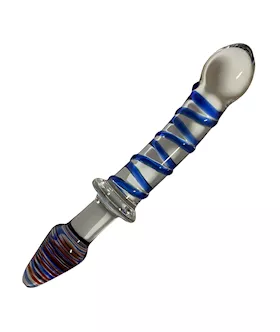 Lucent Swirled Glass Butt Plug